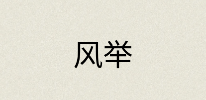 汉语词典：风举