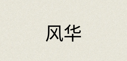 汉语词典：风华