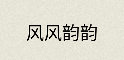 汉语词典：风风韵韵