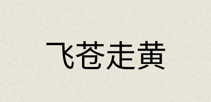 汉语词典：飞苍走黄