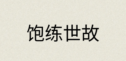 汉语词典：饱练世故