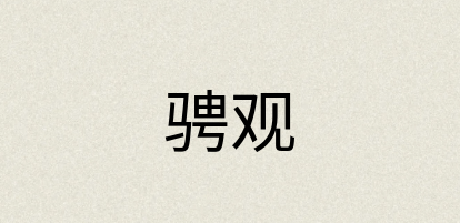 汉语词典：骋观