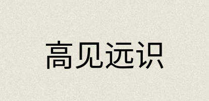 汉语词典：高见远识