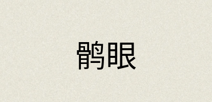 汉语词典：鹘眼