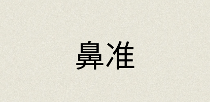 汉语词典：鼻准