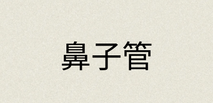 汉语词典：鼻子管