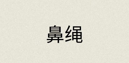 汉语词典：鼻绳