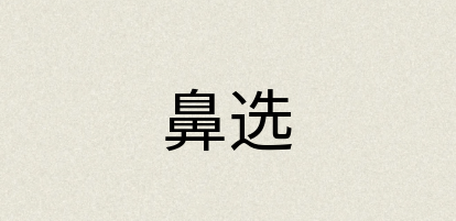 汉语词典：鼻选
