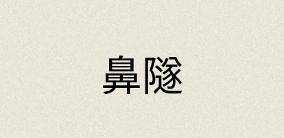 汉语词典：鼻隧