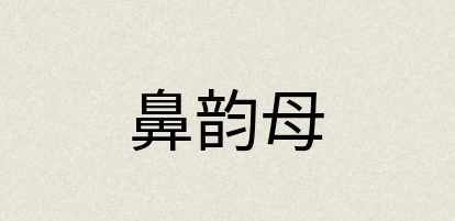 汉语词典：鼻韵母